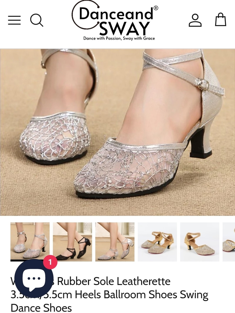 Silver Lace Ankle-Strap Dance Heels